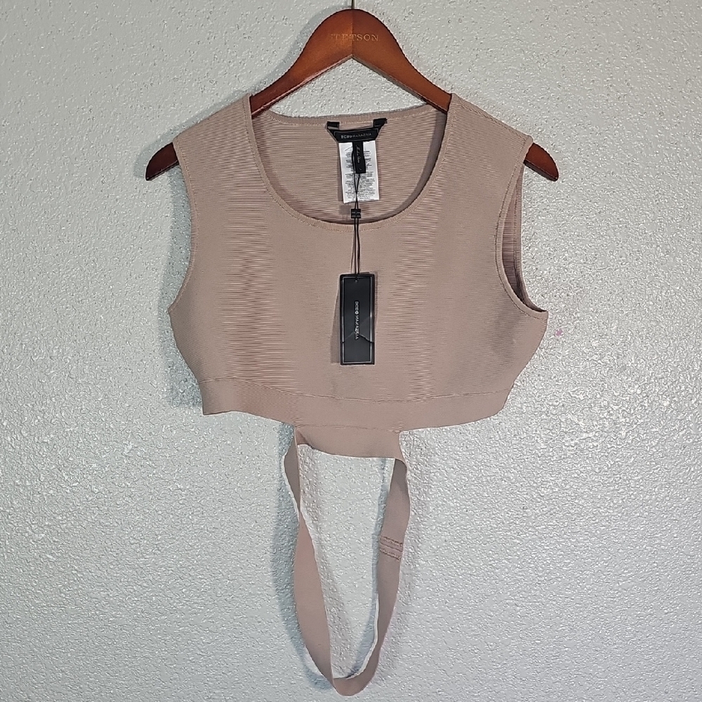 BCBGMaxAzria Beige Crop Top.